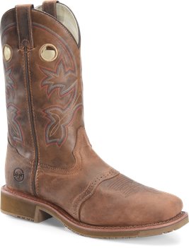 Rust Double H Boot 11 Inch Wide Square Composite Toe ICE